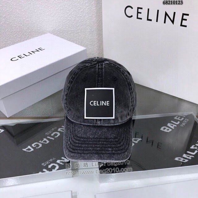 CELINE男女同款帽子 賽琳緊密刺繡洗水做舊遮陽帽棒球帽  mm1120